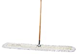 Tidy Tools 60 Inch Industrial Strength Cotton Dust Mop with Wood Handle and Frame. 60'' X 5'' Wide Mop Head with Cut Ends