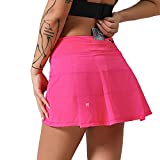 MCEDAR Athletic Tennis Golf Skorts Skirts for Women with Pocket Workout Running Sports Pleated Skirts Casual Pink/6