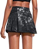 BALEAF Women's 13" High Waisted Tennis Skirts Summer Cute Golf Skorts with 4 Pockets for Casual Running Workout Sports Grey Small