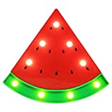 LED Marquee Signs Watermelon Night Lights, Battery Operated Watermelon Shaped Desk Table Lamp for Christmas Kids, Baby, Child, Girl Gift, Nursery Room, Wall Decor- Red Watermelon