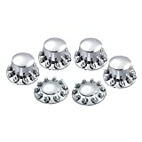 Fortpro Semi Truck Chrome Axle Wheel Cover Combo Kit w/ 33mm Thread-On Nuts Covers | F247500