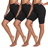 YOLIX 3 Pack Buttery Soft Biker Shorts for Women – 8" High Waisted Yoga Workout Athletic Sports Shorts