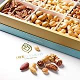 Assorted Snack Nuts Gift Basket – Snack Box of 9 Nuts and Legumes – Protein and Fiber-Rich Keto, Paleo, Vegetarian, and Vegan Food – Healthy Care Package & Snack Food Gifts by Life Element LLC