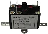 Supco 90370 General Purpose Fan Relay, 12 A Load Current, 24 V Coil Voltage, Single Pole Double Throw Contacts