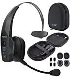 BlueParrott B350-XT BPB-35020 Noise Canceling Bluetooth Headset with 300-FT Wireless Range for iOS and Android Bundle with Blucoil Headphones Carrying Case, and Replacement Ear Pads