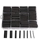 625pcs Heat Shrink Tubing Kit, Heat Shrink Tubes Wire Wrap, Ratio 2:1 Electrical Cable Sleeve Assortment with Storage Case for Long Lasting Insulation Protection by MILAPEAK (8 Sizes, Black)