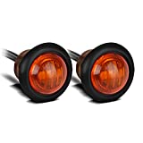 Partsam Pair 3/4" Mini Marker Clearance Light Turn Signal Light 1 Diode Amber Light,3 Wires