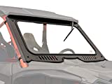 SuperATV Vented Front Glass Windshield for 2019+ Honda Talon 1000X / 1000R / 1000X-4 | Aluminum Frame | DOT Approved Laminated Safety Glass Windshield | Includes Manual Wiper