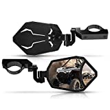 UTV Rear View Side Mirrors, kemimoto UTV Rear Mirrors 3 Adjustment Methods CNC Mirrors with Convex Mirror Widely Compatible with Talon, Pioneer 1000, RZR PRO XP, Maverick X3, 1.6"-2" Roll Bar