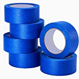 LICHAMP 6-Piece Blue Painters Tape 2 inches Wide, Blue Masking Tape Painter's Bulk Multi Pack, 1.95 inch x 55 Yards x 6 Rolls (330 Total Yards)