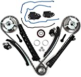 Camshaft Drive Variable Camshaft Timing Repair Kit for Ford Expedition F150 F250 F350 Super Duty Lincoln Mark LT Navigator 5.4L 3V Triton 2004-2013, with Phasers Sprockets Tensioners Guides Chains