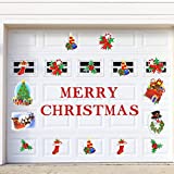 Merry Christmas Garage Door Magnets - 30Pcs All in One Garage Door Christmas Decorations Set - Weather Resistant - Christmas Garage Door Decorations for Xmas, Holiday and Christmas Decor