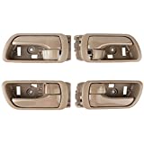 NPAUTO Interior Door Handles Replacement for Toyota Camry 2002 2003 2004 2005 2006 , Inside Front Rear Driver Passenger Side, Beige, Pack of 4