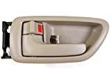 Eynpire 8017 Front / Rear Left Driver Side Interior Inside Door Handle Beige/Tan Crew Cabs for 2001-2007 Toyota Sequoia; 2004-2006 Toyota Tundra (Double Cab ONLY)