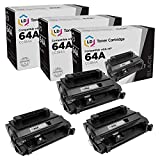 LD Compatible Tray_Toner_Cartridge_Printer Replacement for HP 64A CC364A (Black, 3-Pack)