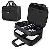 CURMIO Travel Carrying Case Compatible with PS5, PS4, PS4 Pro, Game Storage Bag for Console, Controller, and Accessories, Black (Bag Only, Patented Design)