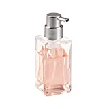 iDesign Casilla Modern Glass Pump Liquid Foam Hand Soap Dispenser for Kitchen, Bathroom, Sink, Vanity, Holds 14 oz, Clear