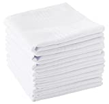 Men's Handkerchiefs 100% Soft Cotton White Hankie Hankerchieves