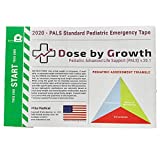Updated PALS (Pediatric Advanced Life Support) Dose By Growth Pediatric Emergency Length-Based Tape with Broselow Compatible Color Zones Designed for Paramedics, Nurses & EMS Providers