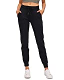 Willit Women's Workout Joggers Pants Lightweight Athletic Sports Track Pants with Pockets Tapered Lounge Yoga Sweatpants Black S