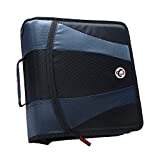 Case-it The Dual 2.0 Zipper Binder - 2 Inch D-Rings- Includes 5 Subject Expanding File Folder - 800 Page Capacity - [Black]