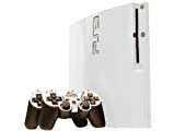 Winter White Vinyl Decal Faceplate Mod Skin Kit for Sony PlayStation 3 Slim Skin (PS3 Slim) Console by System Skins