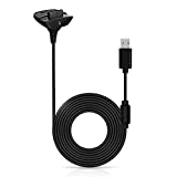 Replacement Charger Charging Cable Cord for Xbox 360 Wireless Game Controllers, USB 2.0 Play Data Sync Charger Cord (Black)