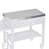 Griddle Cover 28 Inch Works for Blackstone Grill 28in Flat Top Gas Cooking Station Hard Cover Lid with Waterproof Aluminum Diamond Plate Stainless Steel Handle for Outdoor 28inch BBQ Hood Accessories