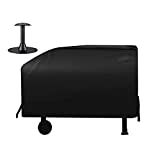Unicook 28 inch Griddle Cover for Blackstone, Flat Top Gas Grill Cover with Sealed Seam, Heavy Duty Waterproof Cooking Station Grill Cover, Includes Support Pole to Prevent Water Pooling, Black