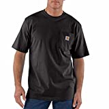 Carhartt Men's K87 Workwear Short Sleeve T-Shirt (Regular and Big & Tall Sizes), Black, Large