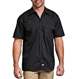 Dickies Men's Big-Tall Short-Sleeve Work Shirt,Black,5X