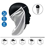 CoolNES - UV Sun Protection Neck Drape Adjustable Multifunctional 2 in 1 Face Covering for Outdoor Fishing - Unisex WhiteSL