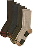 Timberland Men's 4-Pack Comfort Crew Socks, Brown, Men's 6-12