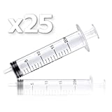 BSTEAN 25 Pack 20ml Plastic Syringe with Individual Wrap for Industrial, Scientific, Measuring, Watering, Pet Feeding, Oil Refilling or Glue Applicator