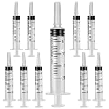 10 Packs Large Plastic Syringe for Scientific Labs -Sterile Individual Wrap - Dispensing Multiple Uses Measuring Syringe Tools. (20ML)