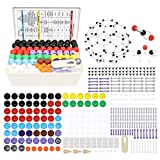 Chemistry Molecular Model Kit 444PCS Organic and Inorganic Modeling Students Teacher Set with Atoms Bonds A Fullerene Set Instructional Guide for Brisk Learner Kids Scientist for Learning Science