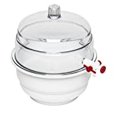 SP Scienceware - 420200000 Bel-Art"Space Saver" Polycarbonate Vacuum Desiccator with White Polypropylene Bottom; 0.20 cu. ft. (F42020-0000)