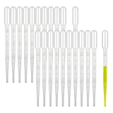 moveland 200PCS 3ml Disposable Plastic Transfer Pipettes, Calibrated Dropper Suitable for Science Laboratory, DIY Art