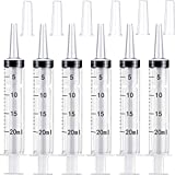 6 Packs 20ml Plastic Pipette Syringe with Measurement, for Measuring, Refilling and Scientific Labs Multiple Uses Dispensing Syringe Tools (6)