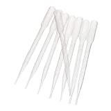 120 Pcs Fireboomoon Clear White Plastic 6.1" Long Liquid Dropper Pasteur Pipette 3ml pasteur pipette bulb transfer pipettes Plastic Transfer Pipettes Eye Dropper liquid transfer pipets pipets