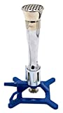 Meker Bunsen Burner, LPG - Gas Flow Control, Flame Stabilizer, Air Flow Adjustable - Cast Iron StabiliBase, Anti-Tip Design with Handle - Suitable for use with LPG/Butane Gas - Eisco Labs