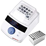 Four E's Scientific Mini Dry Bath Incubator with 15 x 1.5ml Heating Block, LED Display, High Temperature Precision, Timing Control for Laboratory