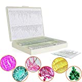 100Pcs Microscope Slides with Specimens, Prepared Microscope Slides with Insects Plants Animals for Kids Students Homeschool Use