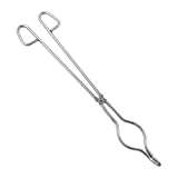 QWORK 16" Stainless Steel Crucible Tongs for Laboratory, Industry