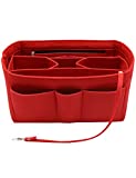 LEXSION Felt Insert Bag Organizer Bag In Bag For Handbag Purse Organizer Fits Speedy Neverfull RED MEDIUM