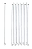 10PK Glass Stirring Rods, 7.9" - Spade & Button Ends, 6mm Diameter - Excellent for Laboratory or Home Use - Borosilicate 3.3 Glass - Eisco Labs