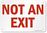 SmartSign "Not An Exit" Sign | 7" x 10" Plastic