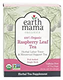 Earth Mama Organic Raspberry Leaf Tea Bags for Labor Tonic and Menstrual Support, 16 Count