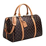 Travel Duffel Bag for Men Leather Overnight Weekender Luggage Tote-Carry On Large Traveling Handbag for Gym Holiday