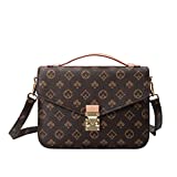 Woqed Crossbody Handbags for Women Shoulder Tote Bag for Women Leather Purse Classic Clutch Handbag with Adjustable Strap (Brown)